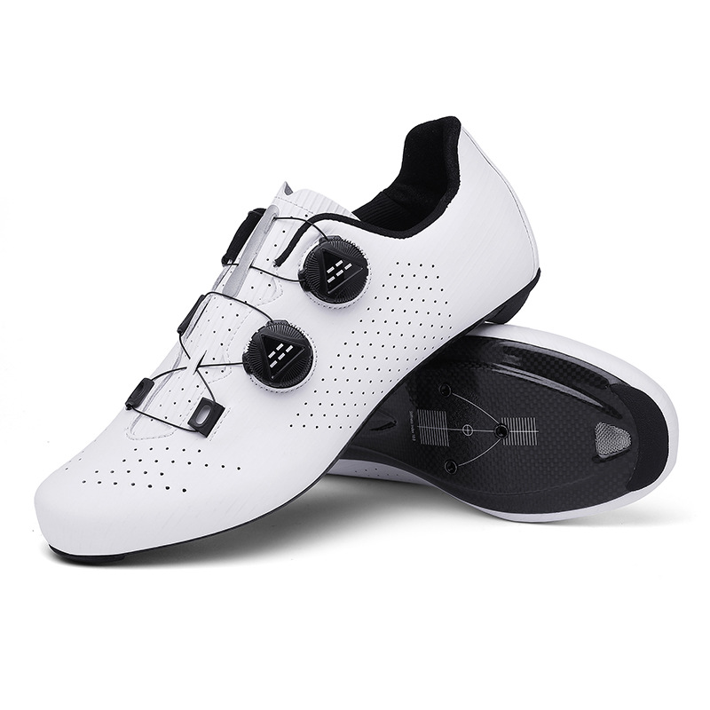 Carbon fiber bicycle riding shoes men and women breathable carbon bottom lock shoes road bike hard bottom carbon fiber bicycle shoes wholesale