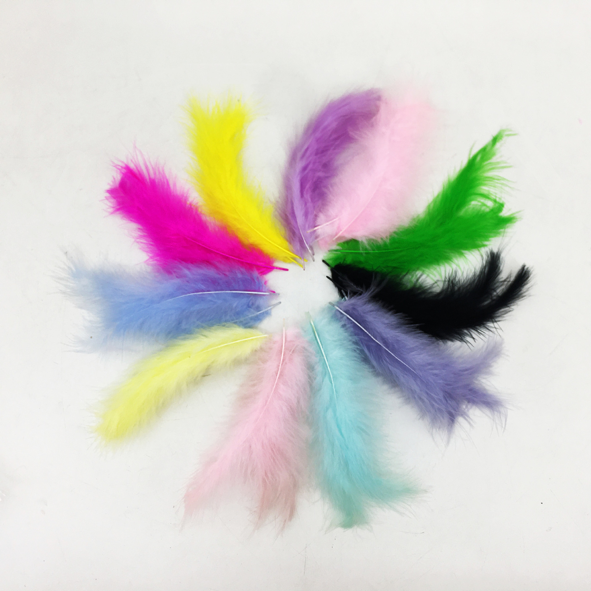 Colored Feather Filled Wave Ball Dreamcatcher Hard Large Floating Pointed Tail Down Turkey Feather