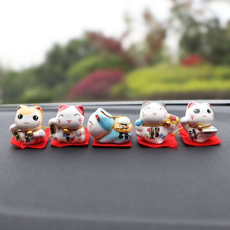 Picture of Small Car Ornaments Car Decoration Car Interior Decoration Doll Cute Creative Safe Car Supplies Lucky Cat