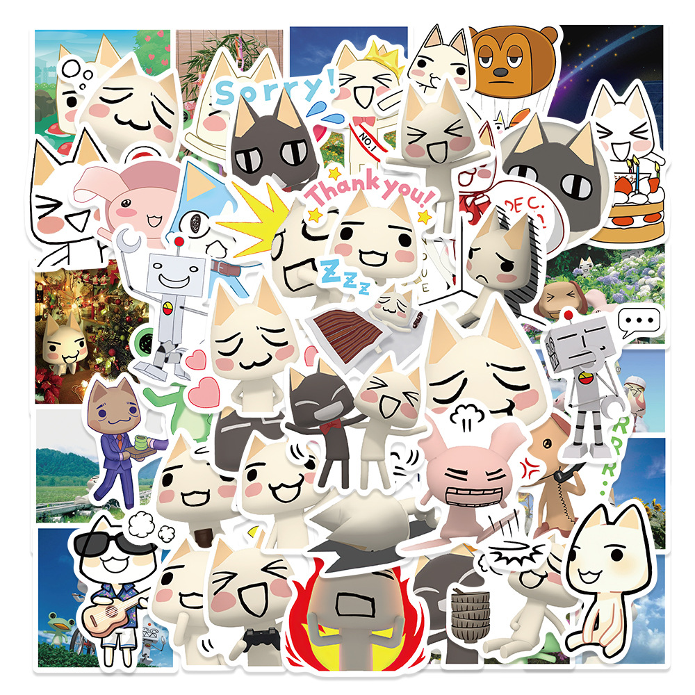 50 Japanese cartoon Toro cat stickers luggage stickers computer laptop guitar waterproof stickers wholesale