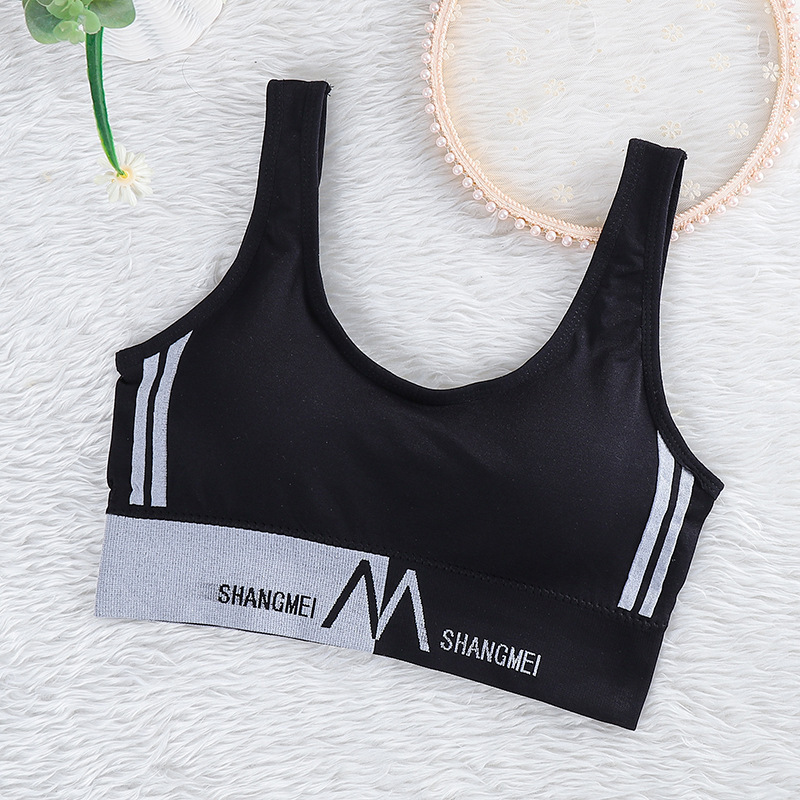 Picture of European and American Style Explosions M Letter Beautiful Back Wrapped Breast Tube Top Underwear Women's Sports Yoga No Steel Ring Vest Bra Women