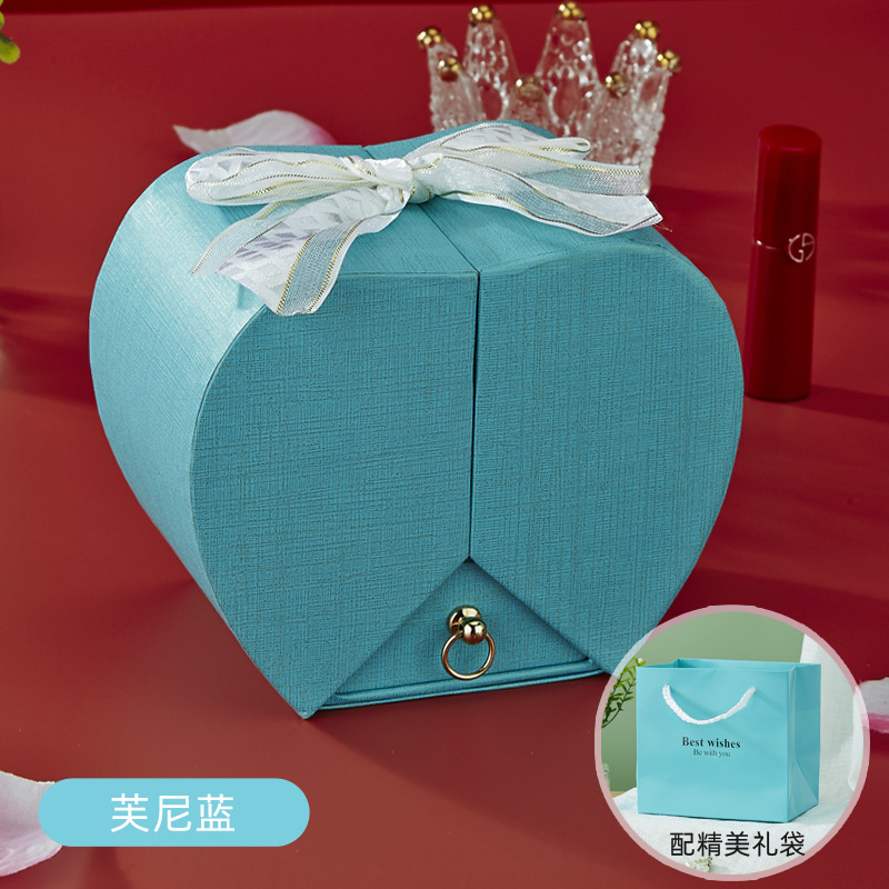 Picture of Love Apple Rose Jewelry Box Necklace Ring Hand Jewelry Send Friends Tanabata Christmas Birthday Gift Box