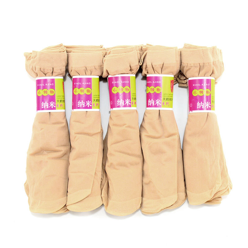 Picture of Factory summer ladies thin core-spun silk chili short stockings wear-resistant reinforcement anti-off steel wire socks wholesale