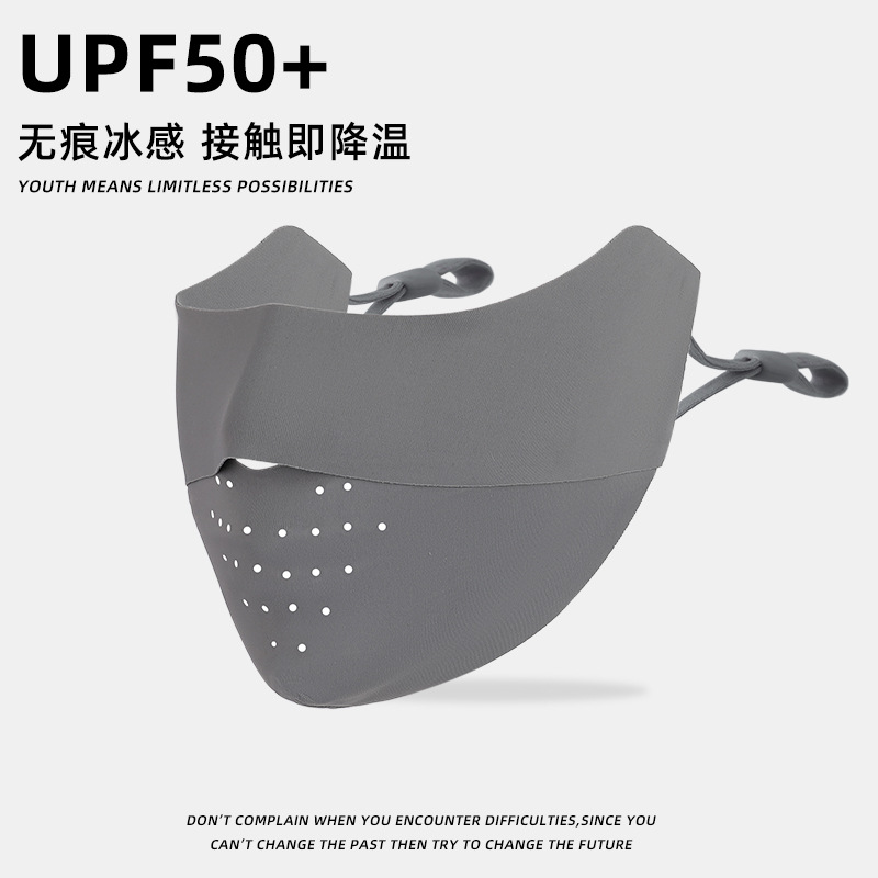 Picture of Ice Silk sun protection mask sun protection full face breathable fashion Korean eye protection corner summer outdoor UV protection Women's mask