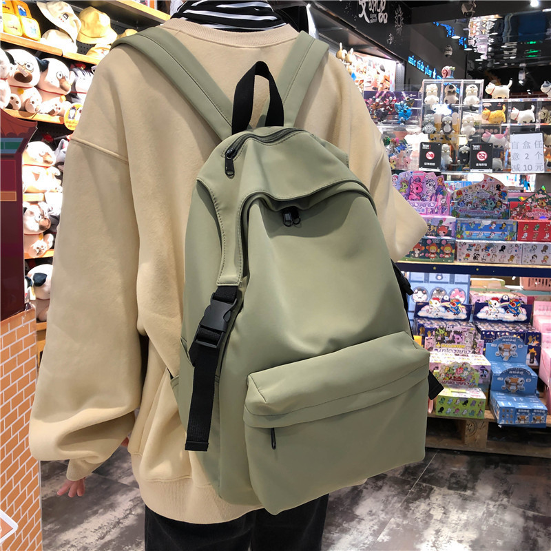 Picture of Japanese Style Solid Color Fashionable Nylon Backpack Women's Schoolbag Women's Korean Style Senior high school Lightweight Backpack Women's College Student Backpack