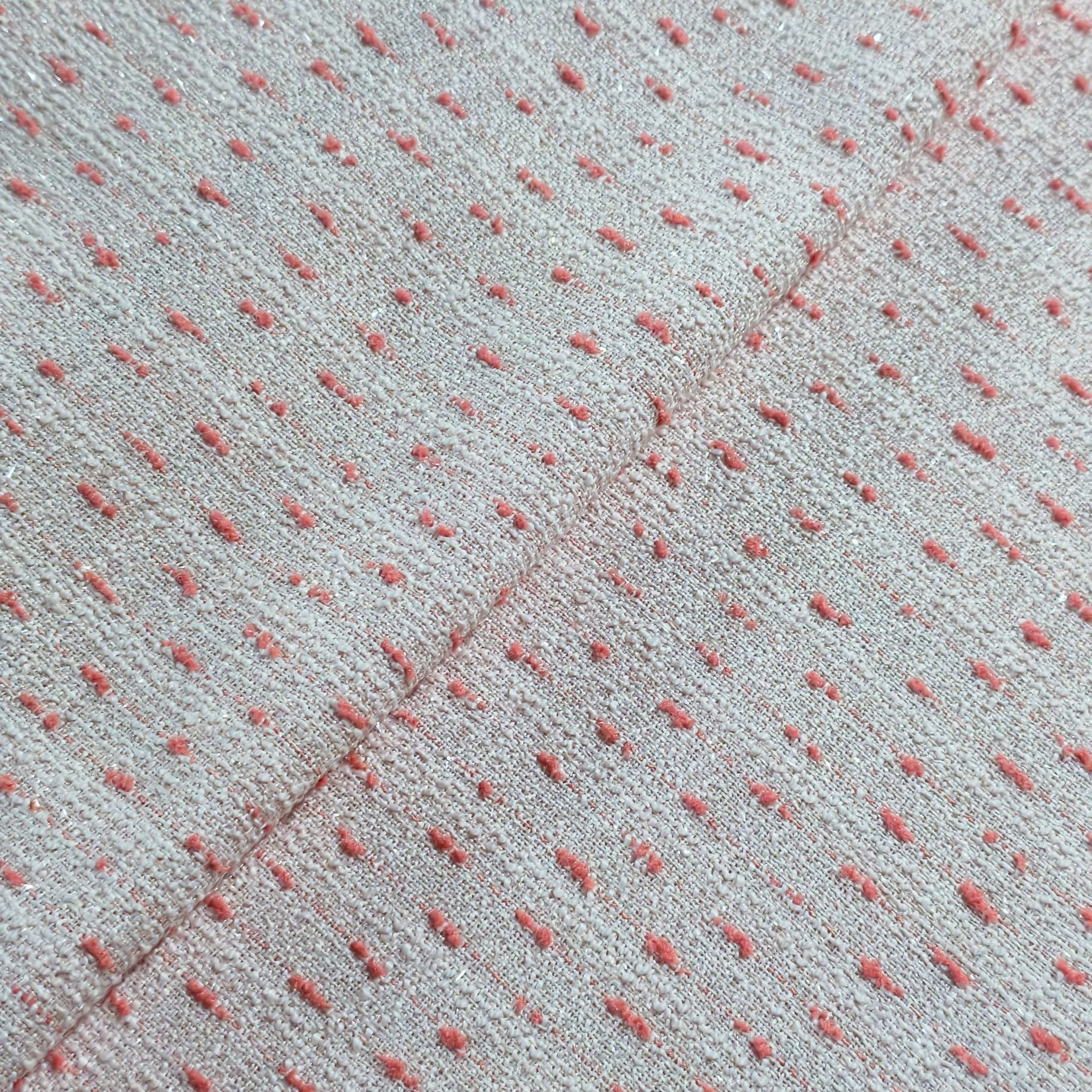 Picture of Tweed dyed small fragrance style bright silk plain fabric girls' luggage dress red woolen fabric