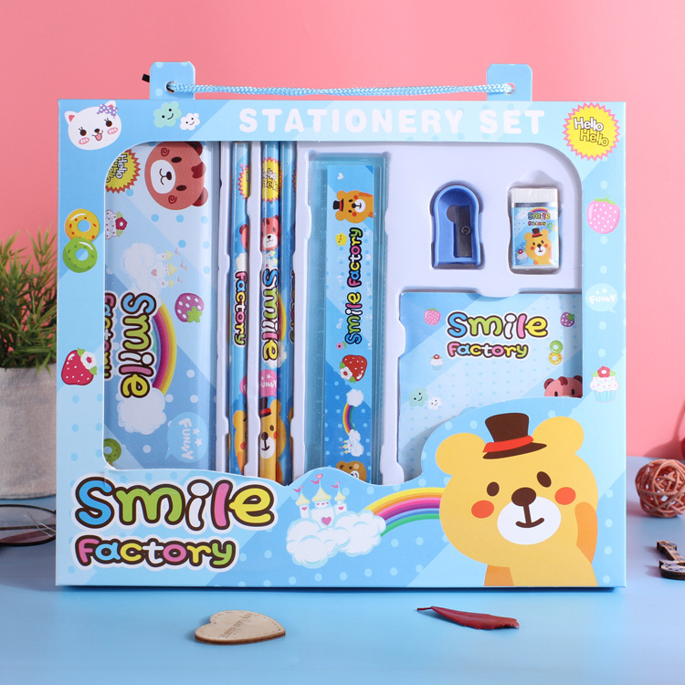 Picture of Creative New Stationery Gift Box 8899 Set Student Prize Satchel 9-Piece Combination Gift Wholesale Set