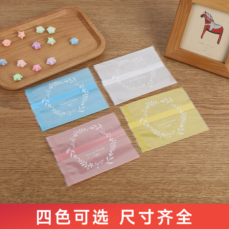 Four-Color Wreath Mooncake Packaging Bags, Cookie Bags, Flower Tea and Dried Fruit Heat-Sealed Bags, Nougat and Snowflake Pastry Packaging, Wholesale in Stock