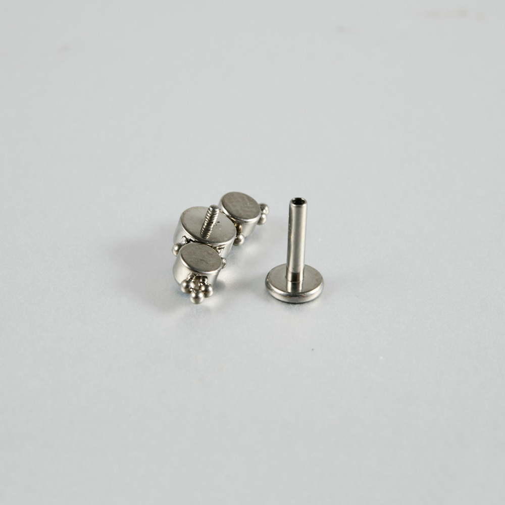 Picture of G23 Titanium Alloy Candy Color Opal Lip Nails Oil Drop Lip Nails Exploding Curved Ear Bone Nails Body Piercing Spot