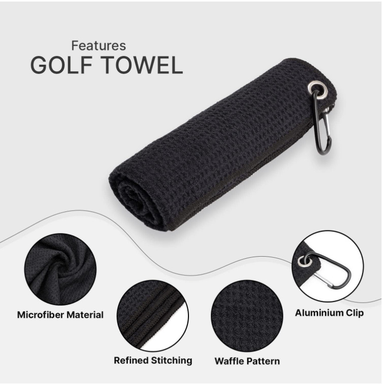 Picture of Multicolor golf towel cross-border in stock microfiber waffle pineapple grid towel ball towel golf towel