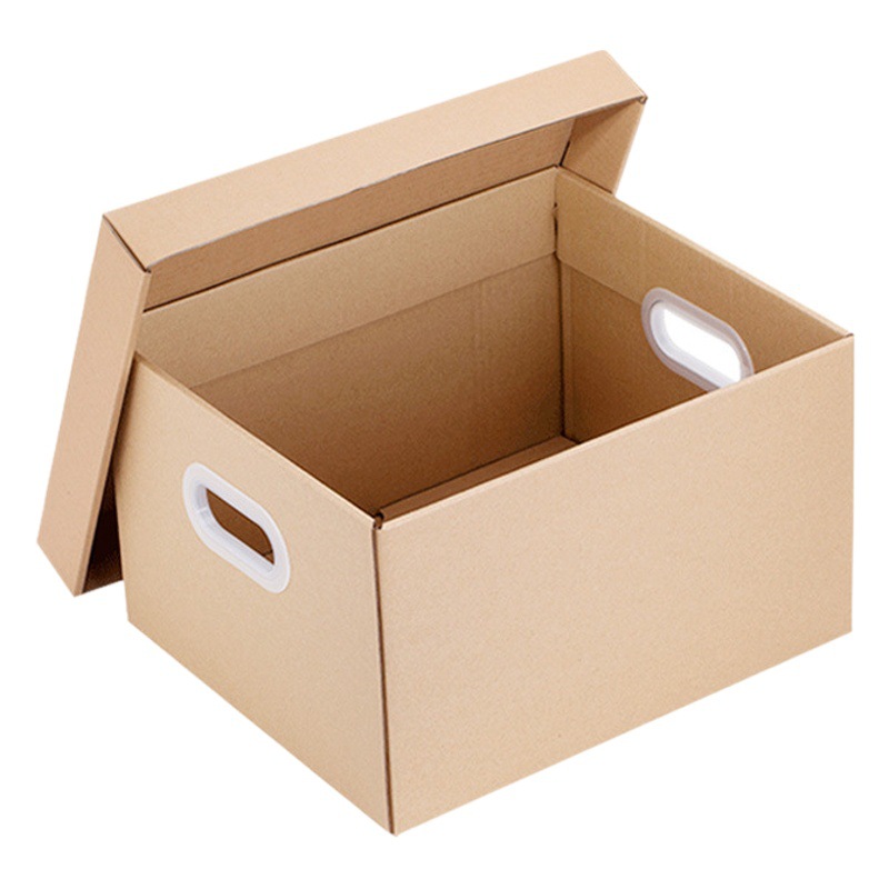 Storage carton box large moving finishing box with lid packing carton Kraft storage box spot wholesale