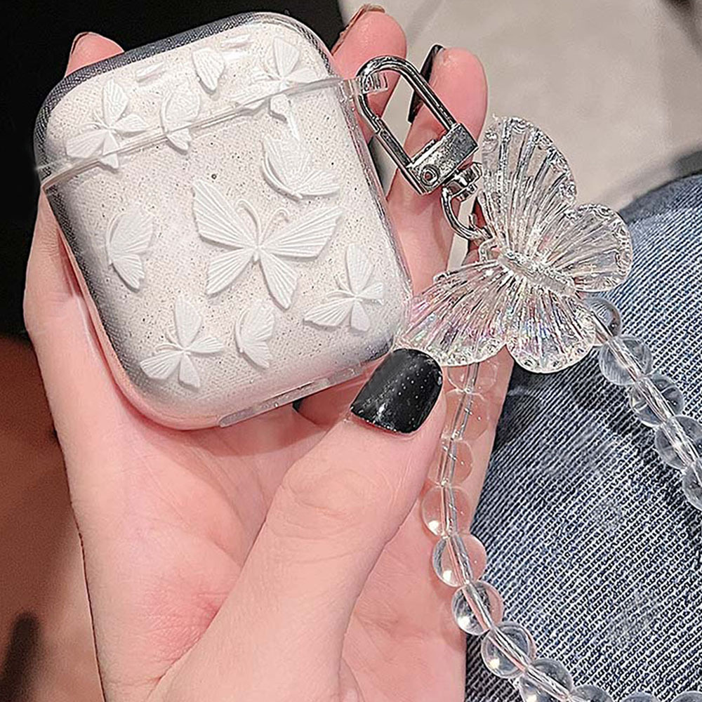 Picture of Glitter Butterfly Printed airpods Pro2 Apple 2 Generation Bluetooth Headphone Case airpods 3 Protective Shell
