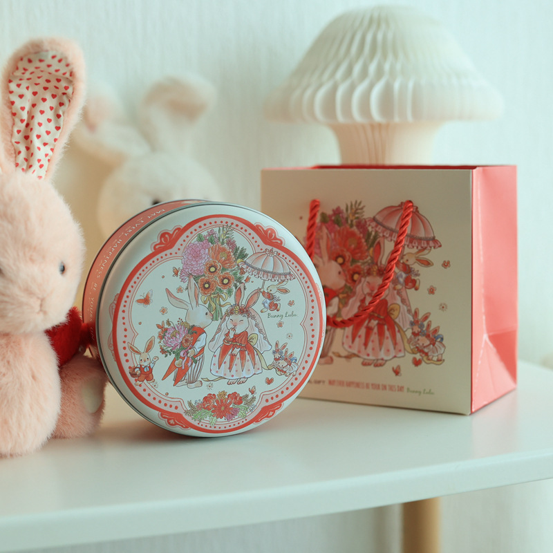 Picture of Factory direct ins marble medium cookies candy round tinplate box packaging box candy box