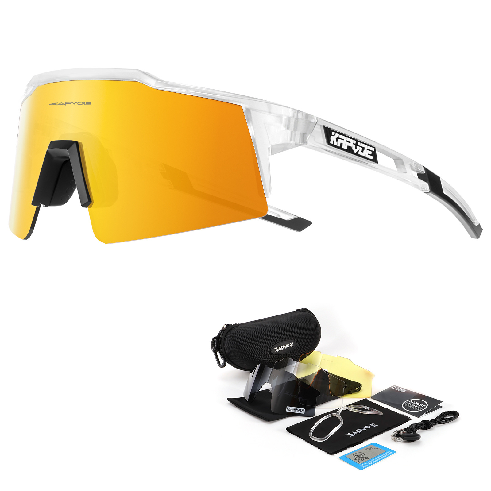 Picture of Kapvoe Cycling Glasses Four-Lens Set Bicycle Windproof Goggles Road Bike