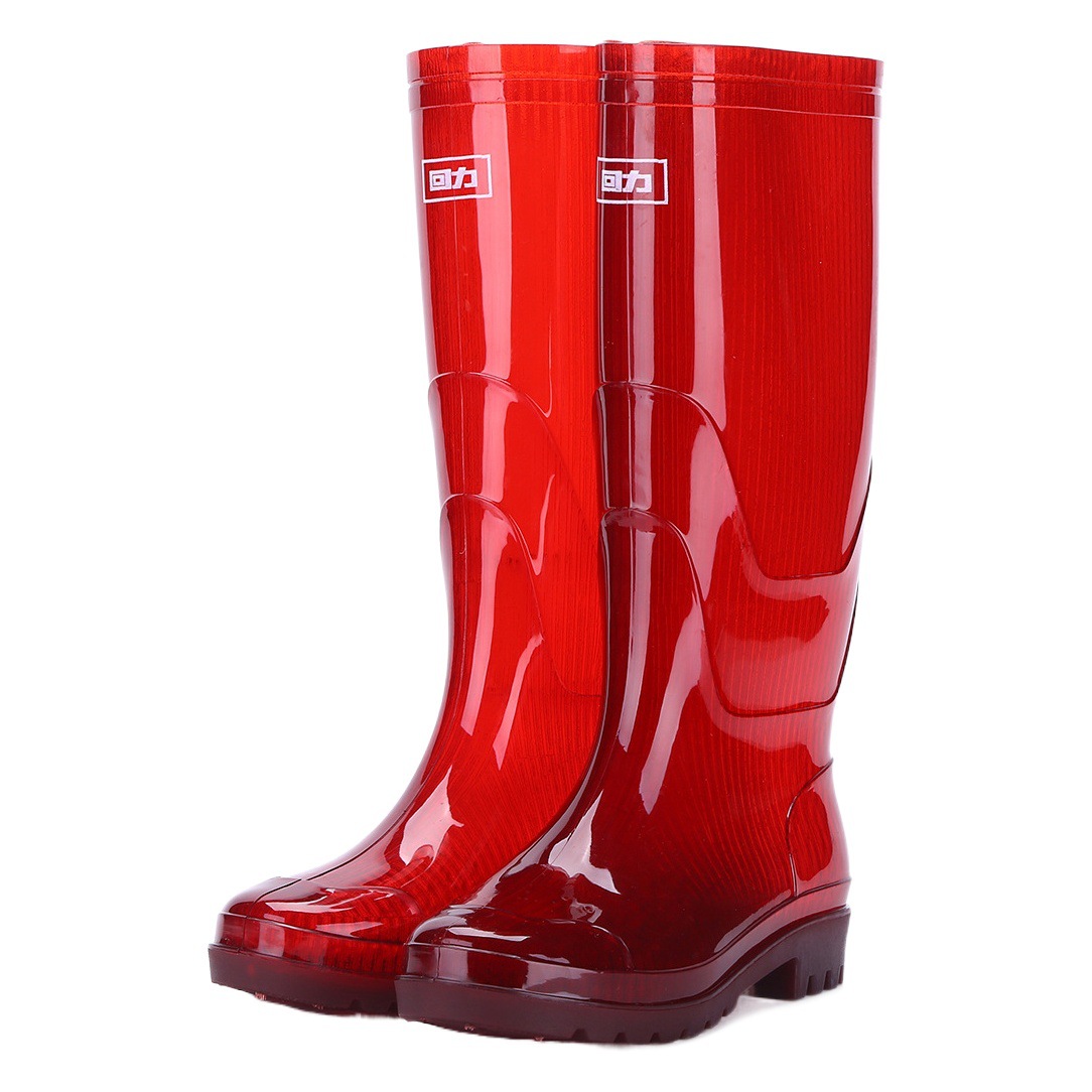 Shanghai Warrior 817 high-top rain boots non-lining men's water shoes non-slip waterproof rubber shoes work shoes summer rain boots