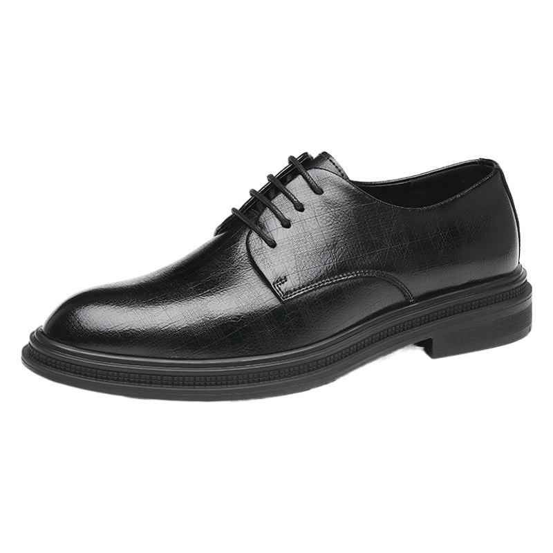 Casual leather shoes men's business dress men's autumn low-top suit British wind groom wedding shoes a generation of hair