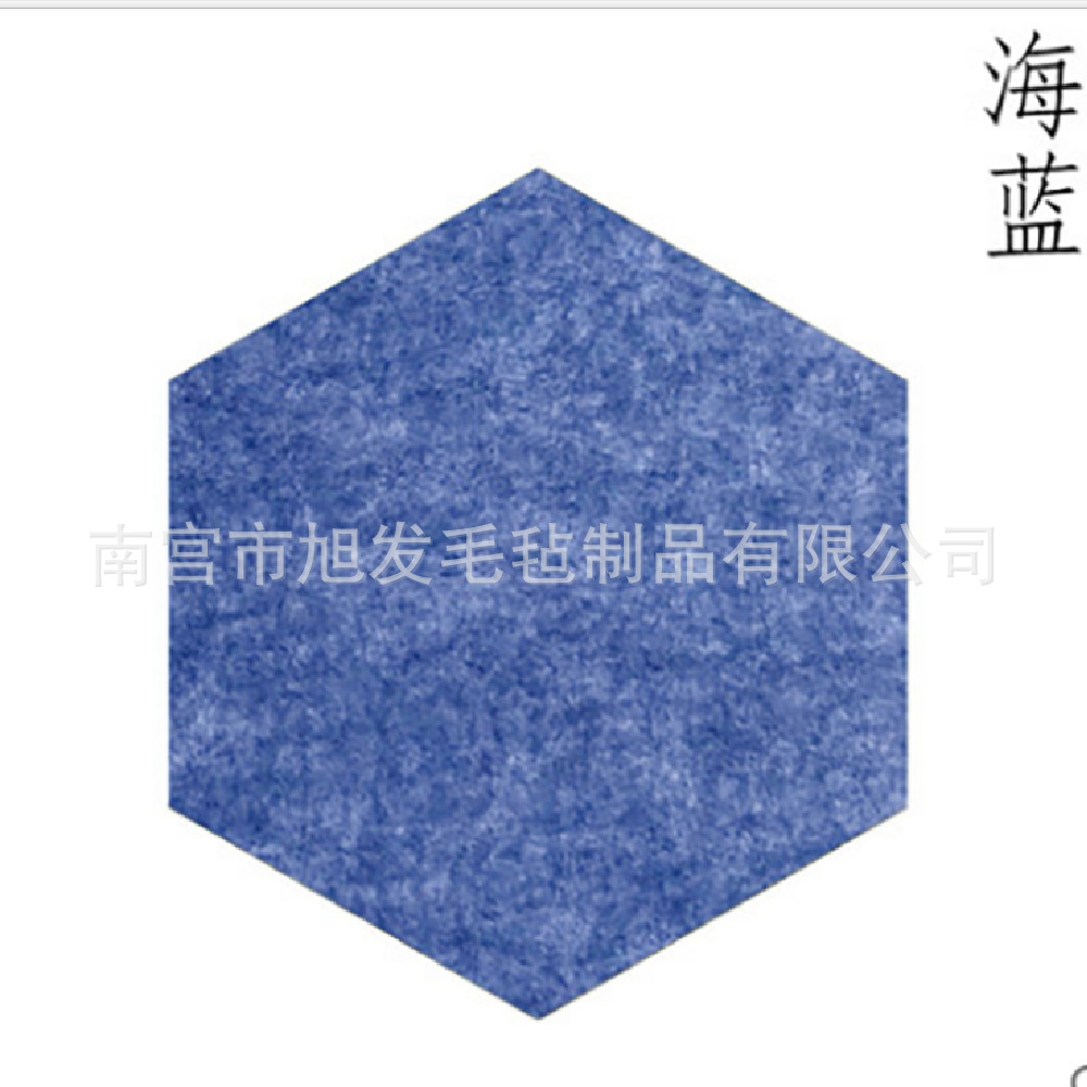 Picture of Cross-border color felt board hexagonal message board self-adhesive wall stickers felt hexagonal display background wall sound insulation board