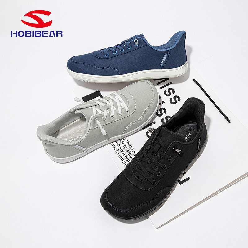 Hobibear Mesh Wide-Toe Shoes Spring & Fall Men's Shoes Low-Top Big-Toe Shoes Walking Sports Shoes Lightweight Casual Shoes Cross-Border