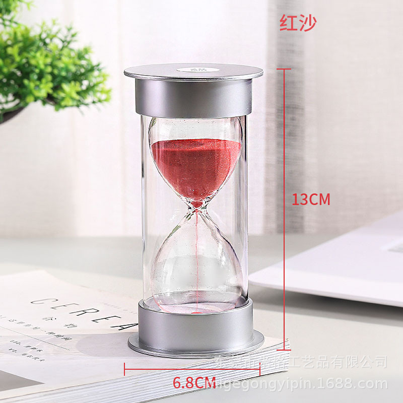 Picture of Silver anti-fall hourglass 10/20/30 minutes student supplies children's toys office gifts catering printing wholesale