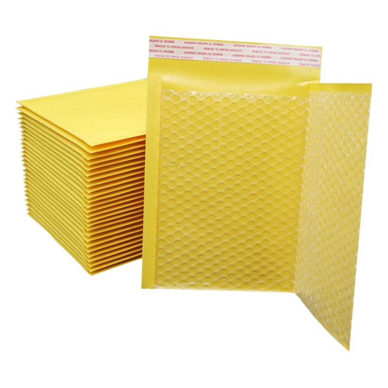 Spot Bubble Envelope Bag Yellow Kraft Paper Bubble Bag Shockproof Foam Express Bag Packing Thickened Bubble Bag