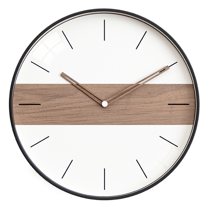 Ultra-quiet Bedroom Home Living Room Wall Clock Modern Simple Fashion Nordic Style Wall-mounted Clock Creative Quartz Clock