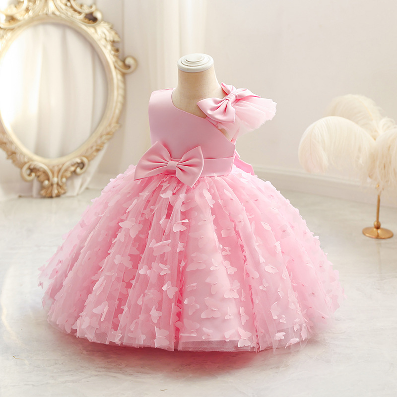 Picture of Girls Princess Dress Mesh Children's Dress 2025 New Girls Middle School Puff Skirt Birthday First Year Dress Skirt Wholesale