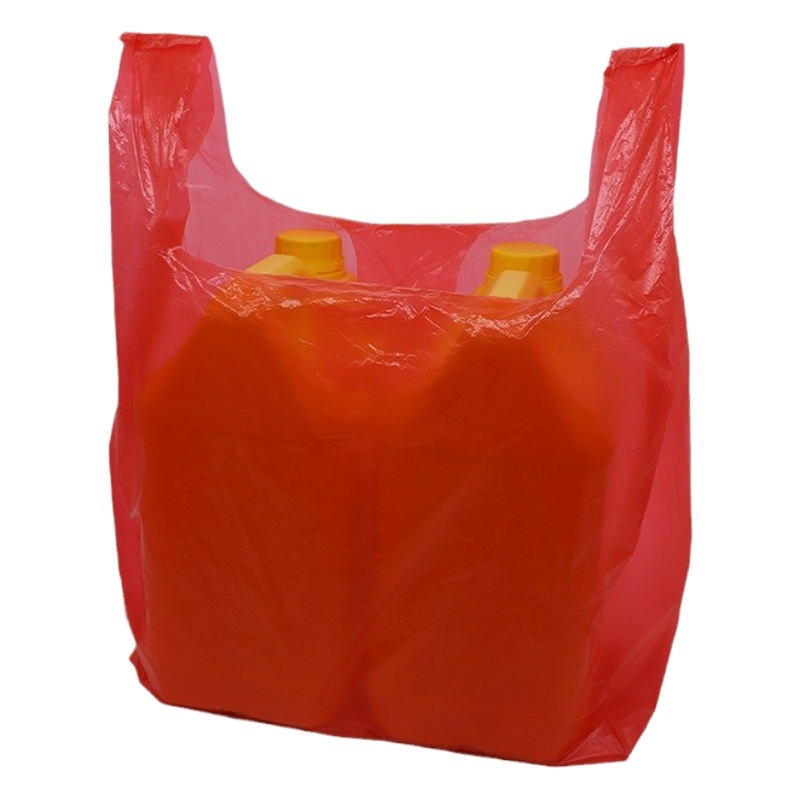 red thickened extra large vest plastic bag home textile clothing quilt packaging bag portable storage convenient bag