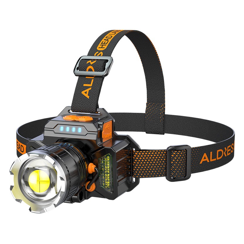 New Led High-Power Rechargeable Induction Strong Light Headlamp Long-Range Outdoor Zoom Head-Mounted Fishing Light Wholesale