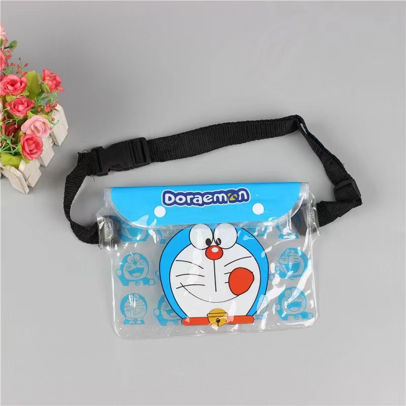 Spot Cartoon PVC Waterproof Waist Bag Outdoor Sports Bag Drifting Swimming Beach Bag Transparent Waist Bag Waterproof Bag Large