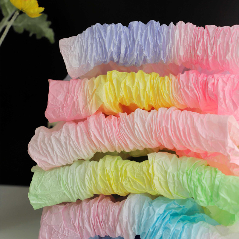 Thickened color gradient pearlescent Sydney paper flower bouquet packaging paper lining floral materials wholesale