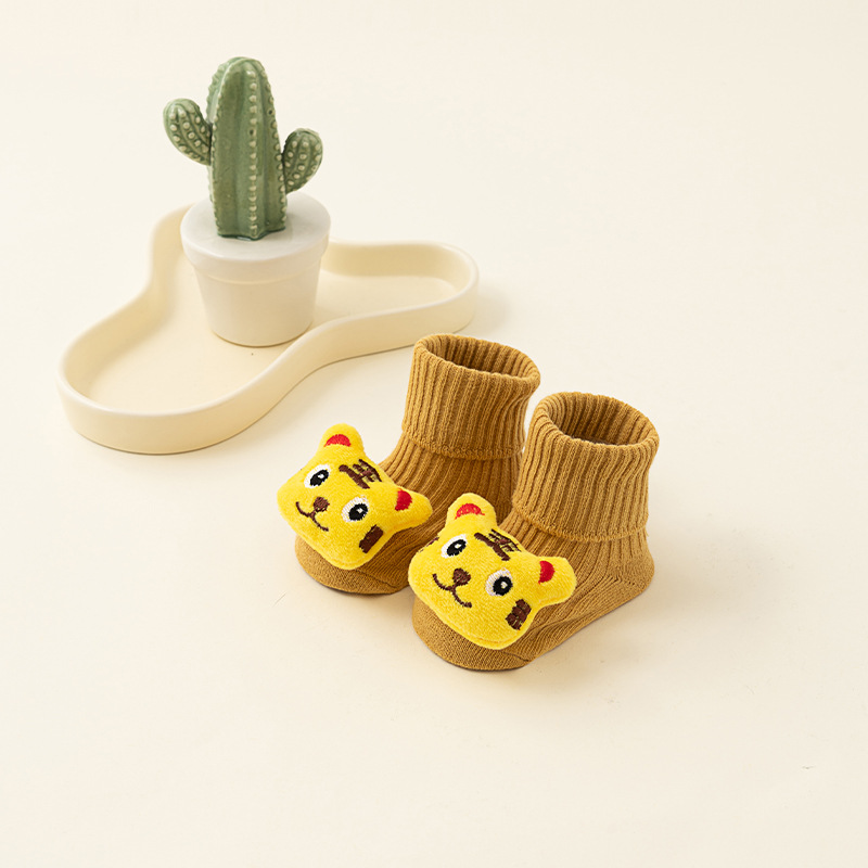 Picture of Newborn baby socks class a cotton spring and autumn non-slip boys and girls baby cartoon doll tube floor socks wholesale 1