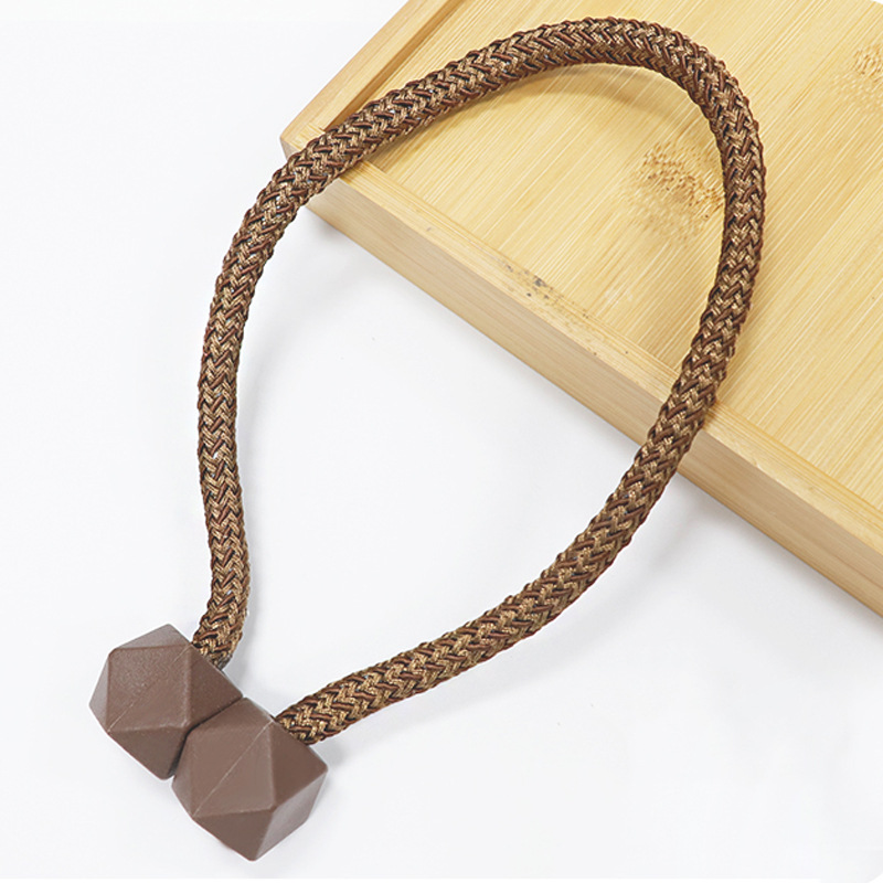 Picture of Cross-border Wholesale Creative Rubik's Cube Magnetic Buckle Punch-free Pair Pack Simple Curtain Buckle Tying Rope Accessories Curtain Strap