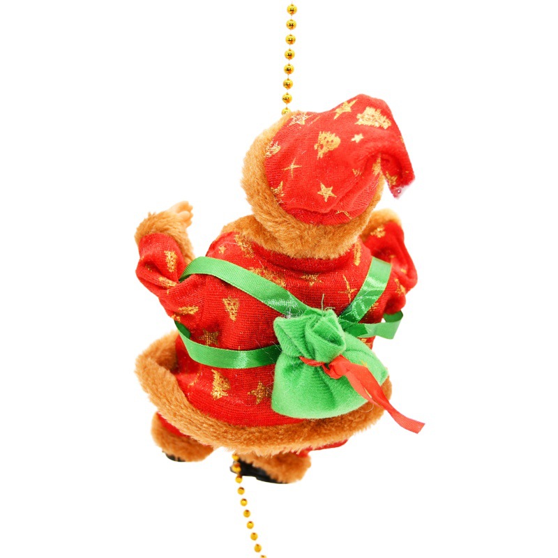 Electric Music climbing beads three-gear climbing beads Santa Claus doll children's gift Christmas decoration ornaments