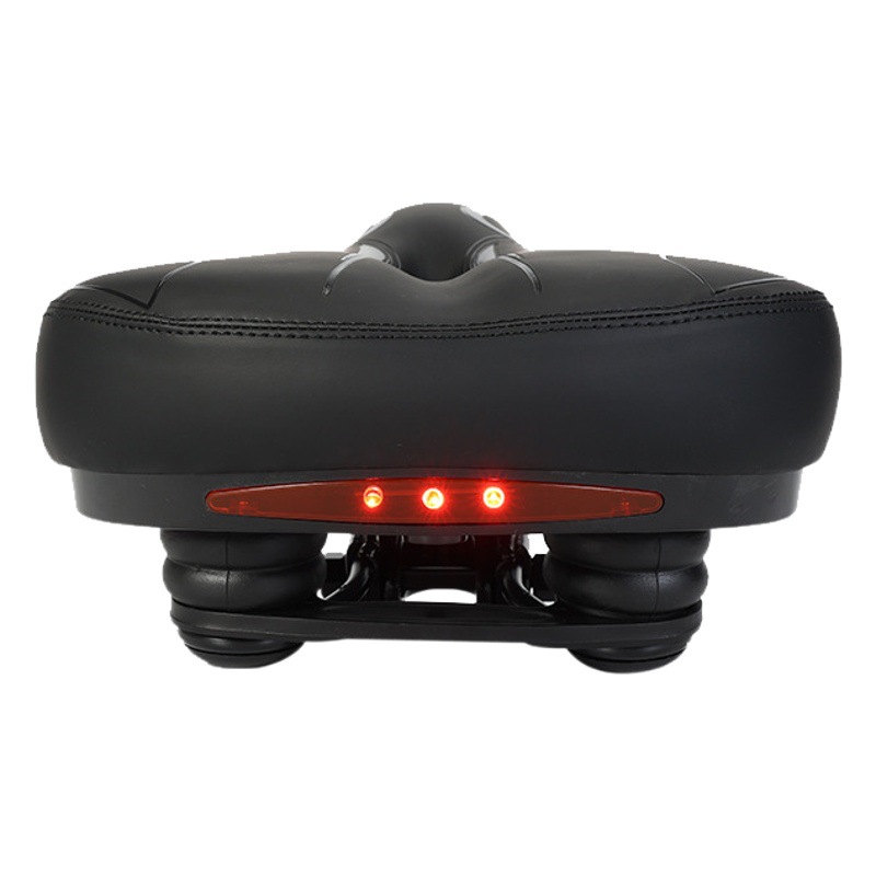 6019 Bicycle Saddle with Light Road Mountain Bike Cushion Hollow Breathable Shock Absorbing Comfortable Cushion Riding Accessories