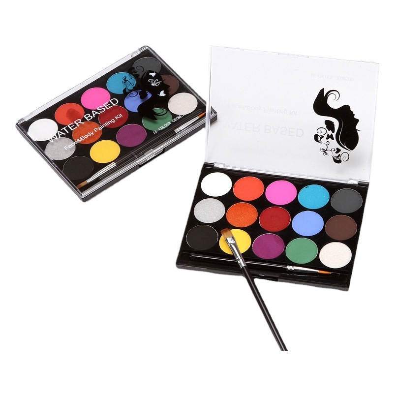 Newly Upgraded 15-Color Water-Soluble Body Painting Pigment Makeup Face Paint Halloween Makeup Christmas Face Paint Quick-Drying