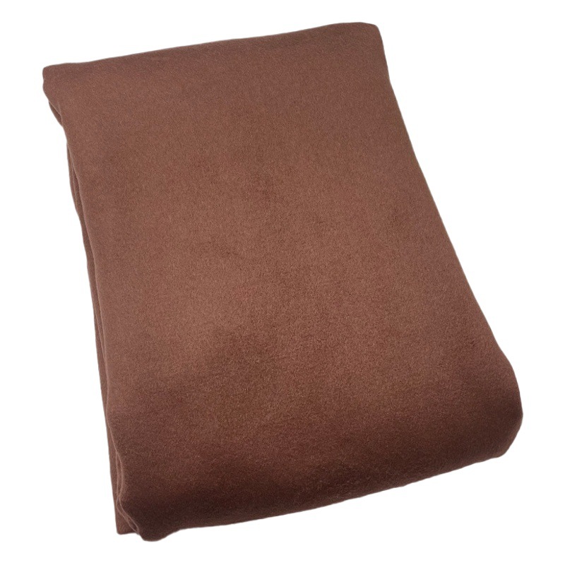 Brown Solid Color Wool Cashmere Fabric Autumn and Winter Coat Jacket Designer Handmade High-grade Fabric