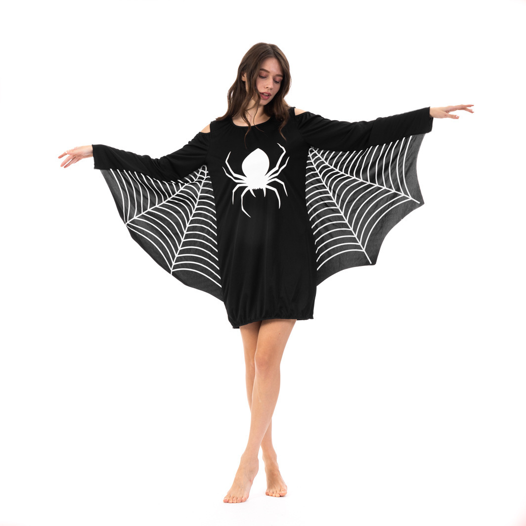 Picture of European and American Cross-border Halloween Halloween Adult Spider Cape Bat Shirt