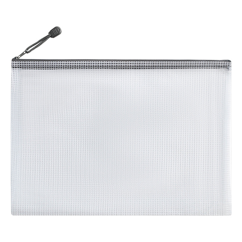 Picture of A4 Thickened Grid Document Bag Student Subject Classification Bag PVC Transparent Waterproof Zipper Storage Bag Information Bag
