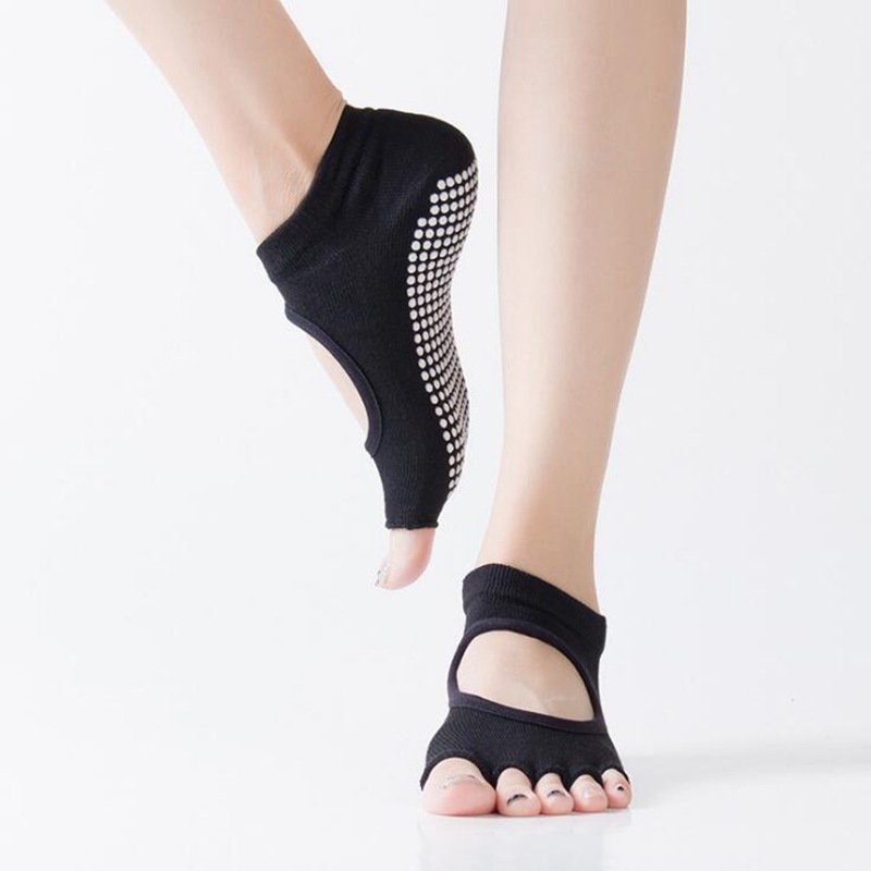 Foreign trade cotton yoga socks ladies open toe backless five-finger socks sports socks manufacturers wholesale