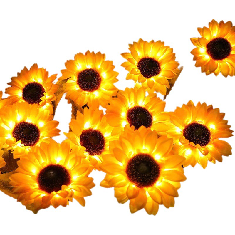 Outdoor Solar Sunflower Lantern Courtyard Garden Lawn Decoration Floor Insert Light Simulation Landscape Plant Atmosphere Light