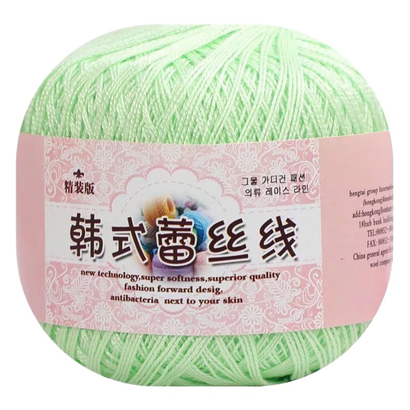 Korean-style No. 8 lace thread hand-hooked woven handicrafts diy mercerized milk cotton cotton fine wool wholesale