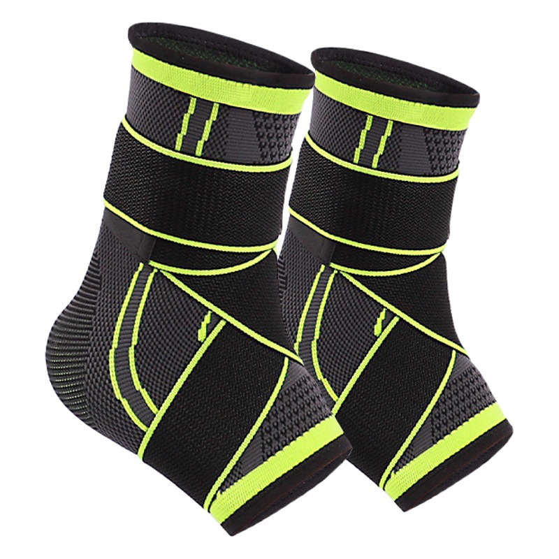 New Amazon Cross-Border Spring and Summer Velcro Straps Pressurized Ankle Braces Anti-Sprain Wrapped Knitted Protection for Men and Women