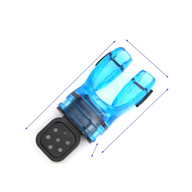 Thermoplastic bite heat setting secondary head/breathing tube for diving back flying jacket side hanging BCD
