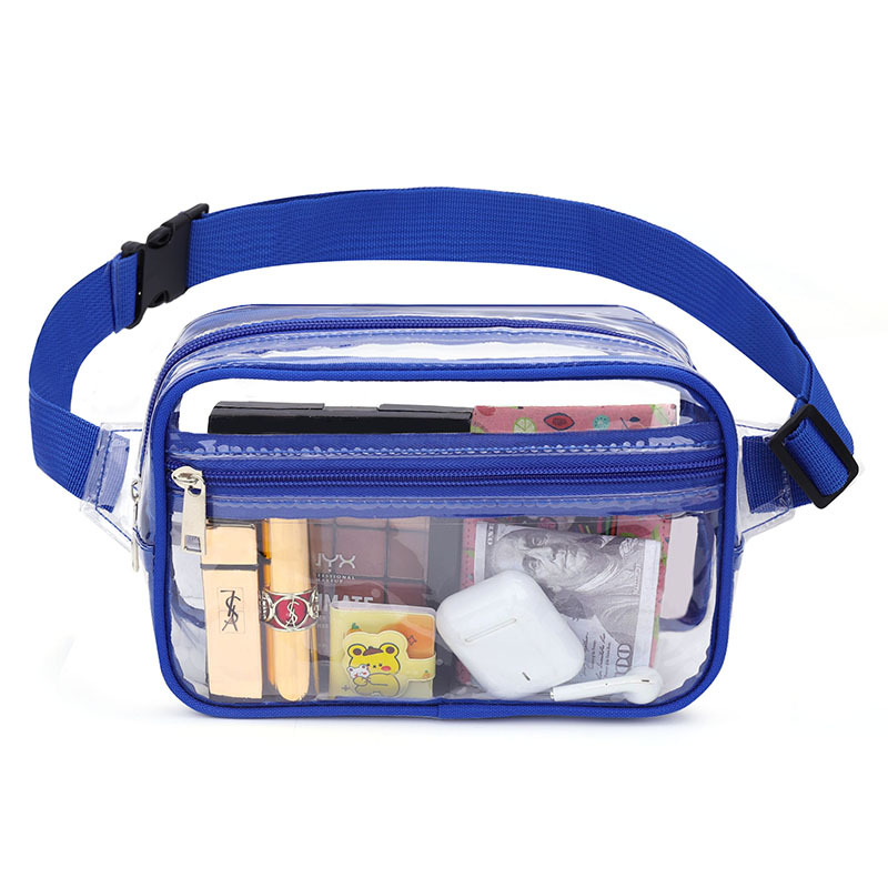 Picture of Cross-border new pvc transparent waist bag outdoor sports waterproof storage crossbody chest bag visual portable sports waist bag