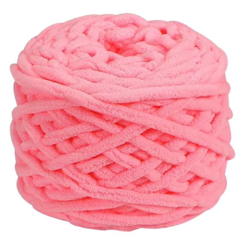 0.1kg Ice Strip Single Strand 7mm Thick Wool Chenille Crochet Scarf Hat Blanket DIY Hand Knitting Stick Needle Thick Thread