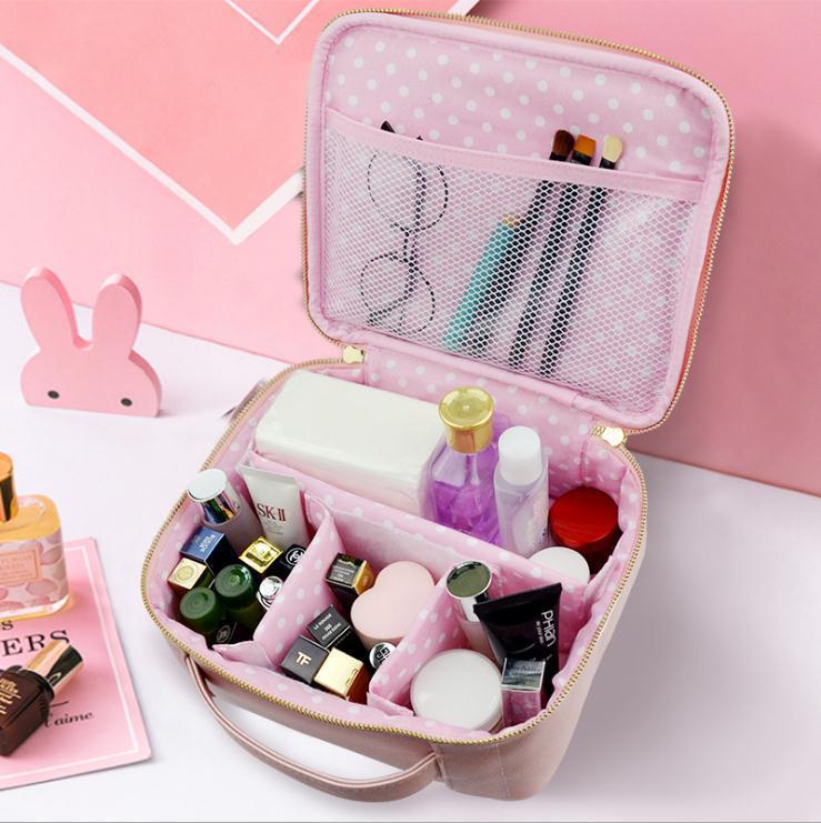Picture of Cross-border Hot Sale High-value Travel Portable Cosmetic Bag Large Capacity PU Leather Cosmetic Case cosmetic Bag