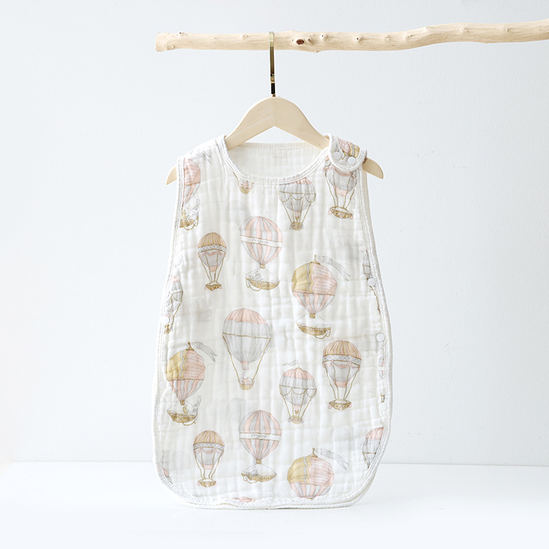 Picture of Spring and Summer Gauze Sleeping Bag Soft and Comfortable Absorbent Breathable Two-piece Neonatal Kick-proof Four or Six-layer Baby Sleeping Bag