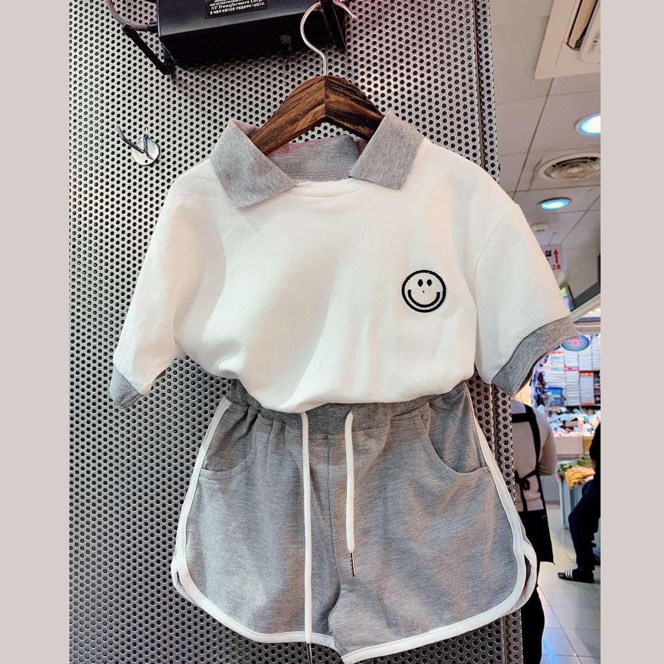Boys Suit 2024 Summer New Korean Style Baby Boy Short-Sleeved Two-Piece Set Children's Summer Clothing