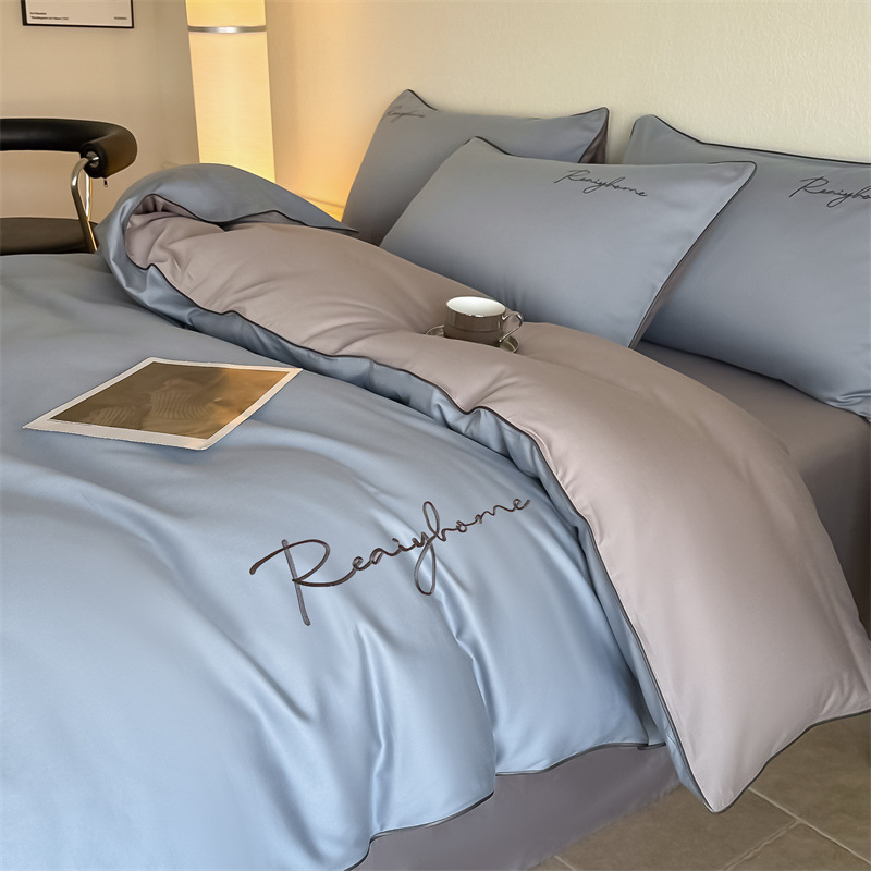 Picture of High-grade sense 120 long-staple cotton bed four-piece cotton cotton light luxury four-season universal quilt cover bed sheet bedding 4
