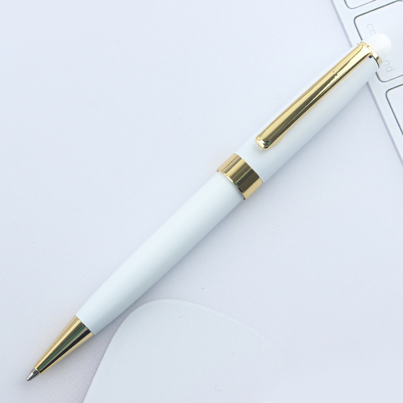 Picture of Advertising Gift Metal Ballpoint Pen Printing LOGO Rotating Ballpoint Pen Business Customized Neutral Metal Pen Wholesale